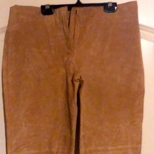 Women sz 8, BEBE, suede pants. Straight legs.